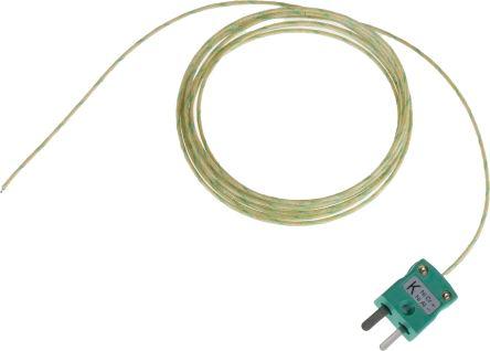 K glass min fitted plug thermocouple,2m