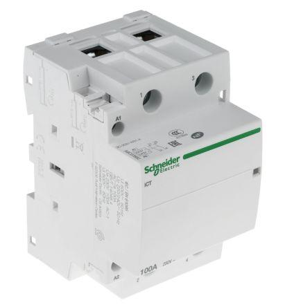 Schneider Electric Acti9 iCT iCT Contactor, 230 V ac Coil, 2 Pole, 100 A, 2NO