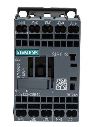 Siemens SIRIUS Innovation 3RH2 Contactor, 10 A, 24 Vdc Control, 2NO + 2NC