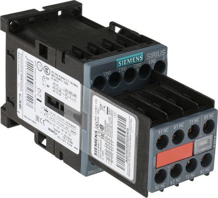 Siemens SIRIUS Innovation 3RH2 Contactor, 10 A, 230 Vac Control, 4NO + 4NC