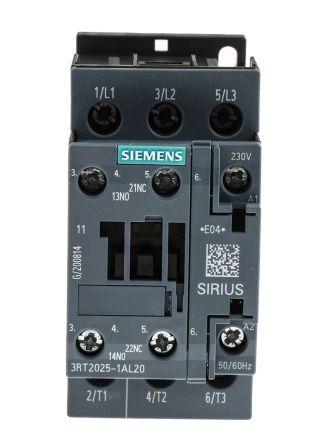 Siemens Control Relay - 3NO, 17 A F.L.C, 40 A Contact Rating, 230 Vac, 3P, SIRIUS Innovation