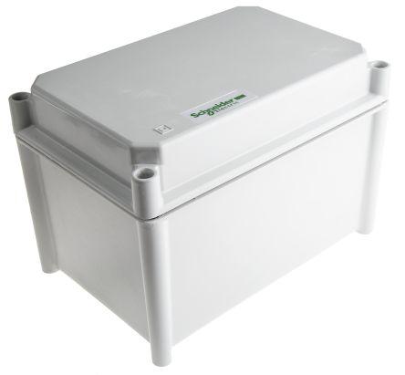 Schneider Electric Thalassa PLS Series Grey Fibreglass Reinforced Polyester Enclosure, IP65, IK09, Grey Lid, 180 x 270