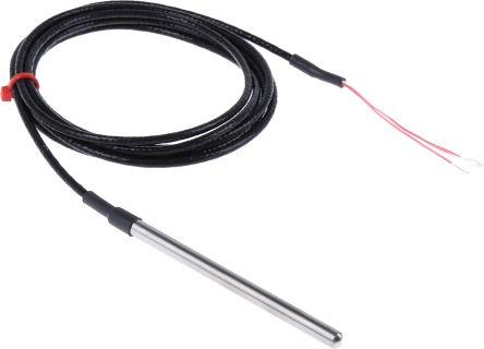 PRTD Pt100, 6mm x 100mm 2 mtr cable
