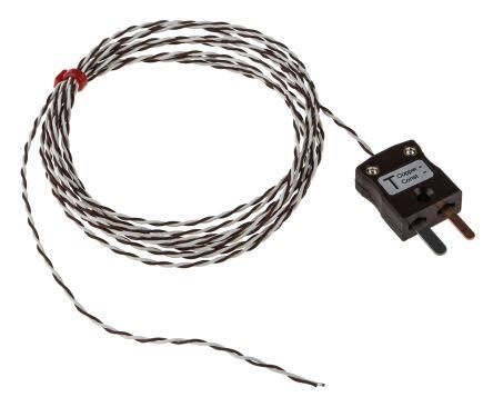 Type T IEC 1/0.2mm Thermocouple+Plug 2m