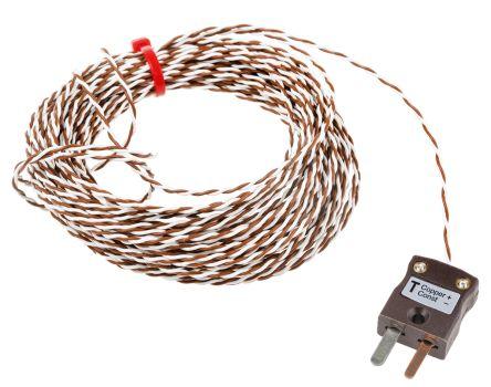 Type T IEC 1/0.2mm Thermocouple+Plug 10m