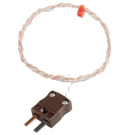 Type T IEC 0.315mm Thermocouple+Plug 1m