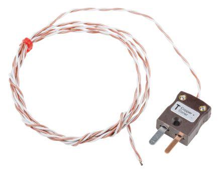 Type T 7/0.2mm Thermocouple+Plug 1m