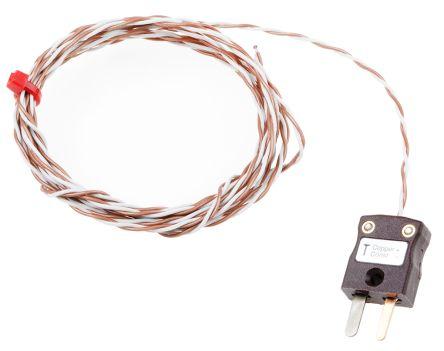 Type T IEC 7/0.2mm Thermocouple+Plug 2m