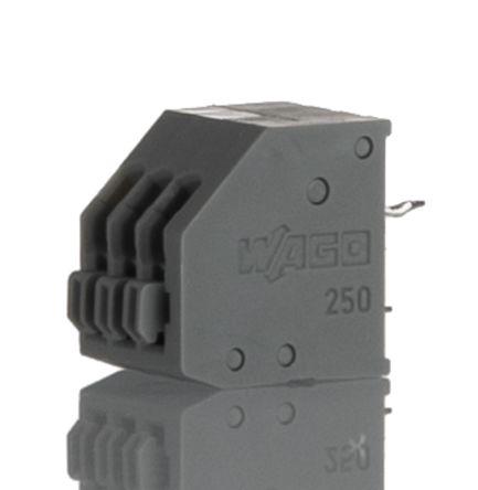 WAGO 250 Series PCB Terminal Block, 3-Pole, Female, 3-Way, PCB Mount, 4 (IEC/EN 60664-1) A, 5 (CSA) A, 5 (UL) A