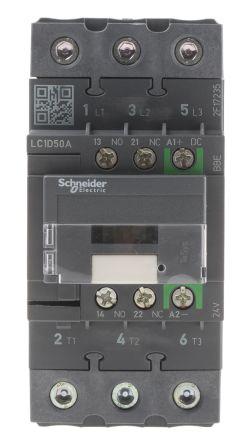 Schneider Electric TeSys D LC1D Contactor, 24 V dc Coil, 3 Pole, 50 A, 22 kW, 3NO