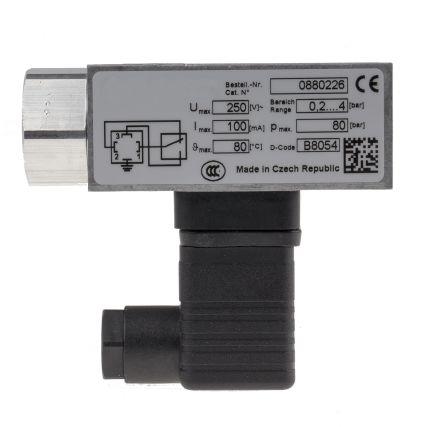 RS PRO Pressure Switch, NPT 1/4 0.2bar to 4 bar