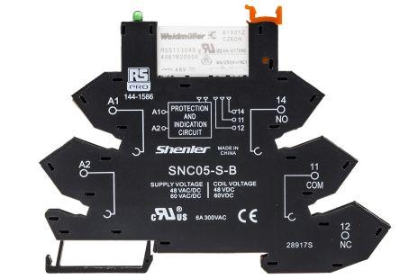 INTERFACE RELAY MODULE SPRING 48VACDC