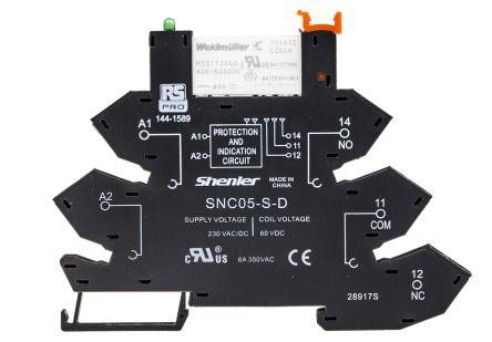 INTERFACE RELAY MODULE SPRING 230VAC