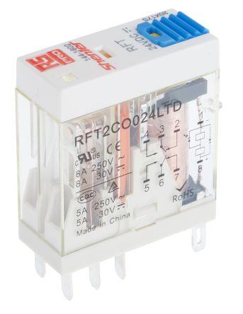 PLUG-IN RELAY DPCO 24VDC LED LOCK&DIODE