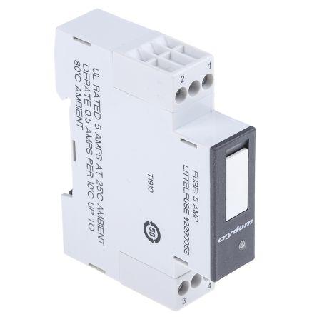 Sensata/Crydom GMS Series Solid State Relay, 5 A rms Load, DIN Rail Mount, 280 V ac Load, 32 V dc Control, 84130105