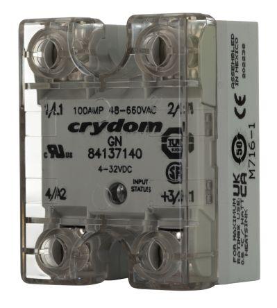 Sensata/Crydom GN Series Solid State Relay, 100 A rms Load, Panel Mount, 660 V ac Load, 32 V dc Control, 84137140