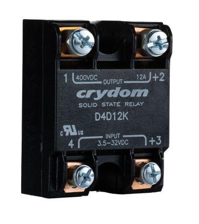 Sensata/Crydom 1-DC Series Solid State Relay, 12 A dc Load, Panel Mount, 400 V dc Load, 32 V dc Control, D4D12K