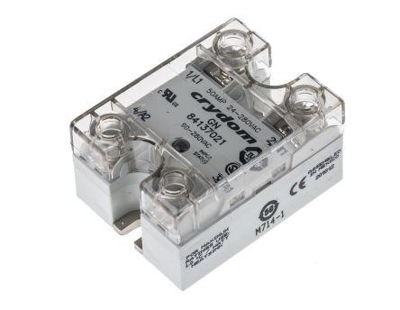 Sensata/Crydom GN Series Solid State Relay, 50 A rms Load, Panel Mount, 280 V ac Load, 280 V ac Control, 84137021