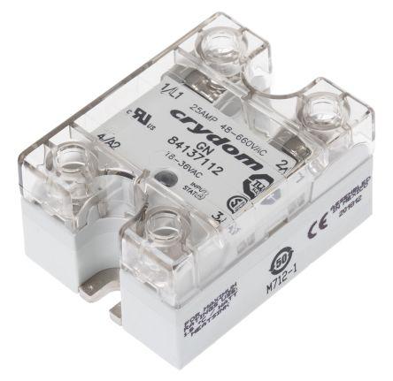 Sensata/Crydom GN Series Solid State Relay, 10 A rms Load, Panel Mount, 660 V ac Load, 36 V ac Control, 84137112