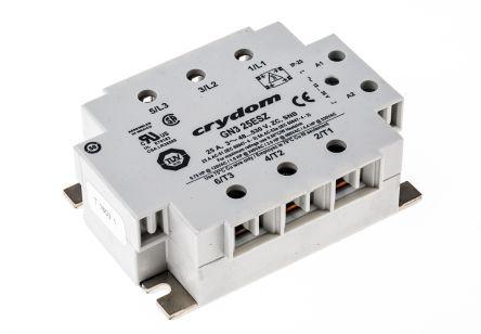 Sensata/Crydom GN3 Series Solid State Relay, 25 A rms Load, Panel Mount, 600 V ac Load, 36 V ac Control, GN325ESZ