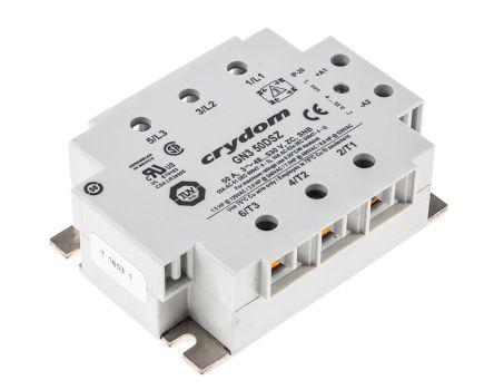 Sensata/Crydom GN3 Series Solid State Relay, 50 A rms Load, Panel Mount, 600 V ac Load, 32 V dc Control, GN350DSZ