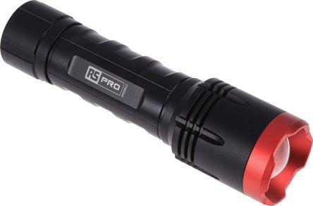 RS PRO LED Torch Black 1400 lm, 174 mm