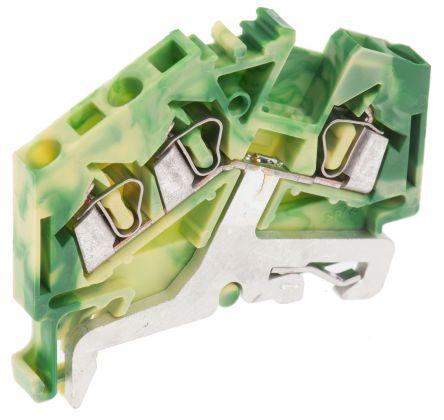 WAGO280-637 280 Series Earth Terminal Block, 2.5mm², Single-Level, Cage Clamp Termination