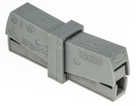 WAGO 224 Series Connector, 3-Way, 24A