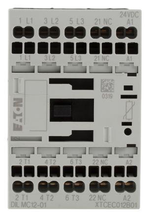 Eaton Contactor, 24 V dc Coil, 3 Pole, 12 A, 5.5 kW, 3NO