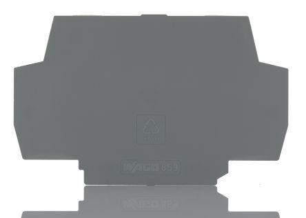 WAGO 859 Series End and Intermediate Plate for Use with 859 Series Relay and Optocoupler Modules