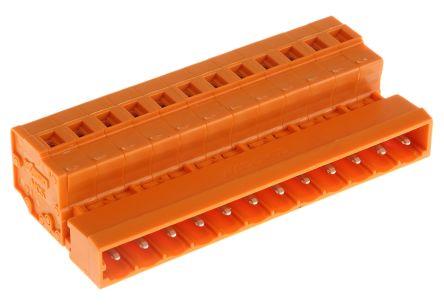 WAGO, 5.08mm Pitch, MCS-MIDI Classic, 12 Way, Pluggable Terminal Block, Header, Spring Cage Termination, 231-642