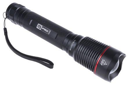 RS PRO LED Torch Black 2600 lm, 240 mm