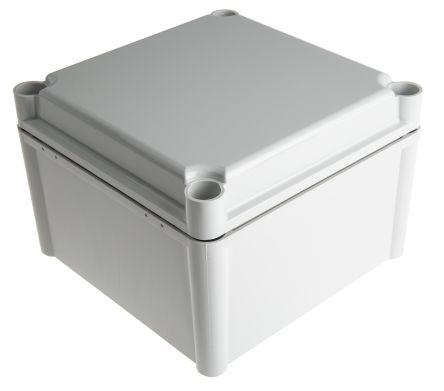 Fibox SOLID PC Series Grey Polycarbonate Enclosure, IP67, Grey Lid, 188 x 188 x 130mm