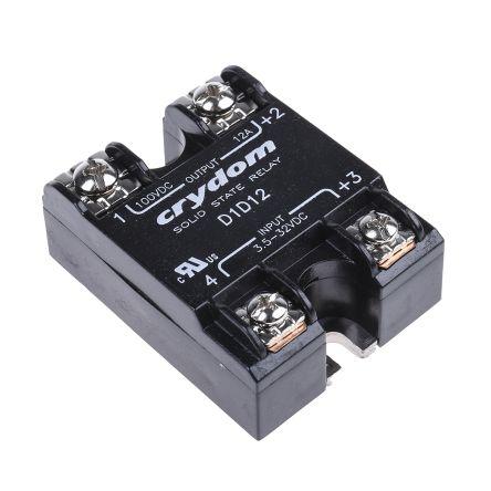 Sensata/Crydom Solid State Relay, 12 A Load, Surface Mount, 100 V Load, 32 V Control, D1D12