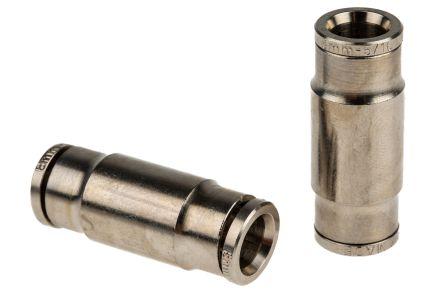 Norgren PNEUFIT Series Straight Tube-to-Tube Adaptor, Push In 8 mm to Push In 8 mm, Tube-to-Tube Connection Style