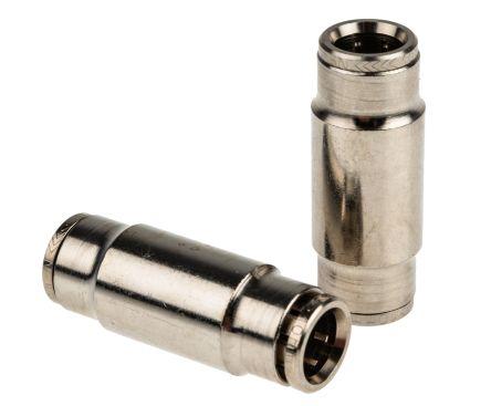 Norgren PNEUFIT Series Straight Tube-to-Tube Adaptor, Push In 10 mm to Push In 10 mm, Tube-to-Tube Connection Style