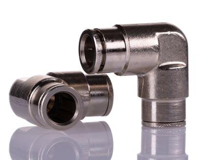 Norgren PNEUFIT Series Elbow Tube-toTube Adaptor, Push In 12 mm to Push In 12 mm, Tube-to-Tube Connection Style