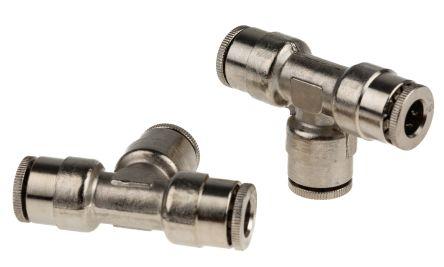 Norgren PNEUFIT Series Tee Tube-to-Tube Adaptor Push In 6 mm, Push In 6 mm to Push In 6 mm, Tube-to-Tube Connection