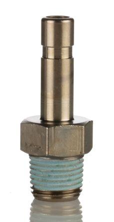 Norgren PNEUFIT Series Straight Threaded Adaptor, R 1/8 Male to Push In 6 mm, Threaded-to-Tube Connection Style