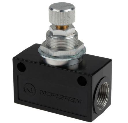 Norgren T1000 Series Threaded Flow Regulator, G 3/8 Female Inlet Port x G 3/8 Female Outlet Port