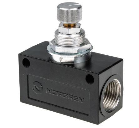 Norgren T1000 Series Threaded Flow Regulator, G 1/2 Female Inlet Port x G 1/2 Female Outlet Port
