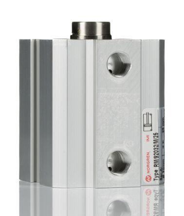 Norgren Pneumatic Compact Cylinder - 32mm Bore, 25mm Stroke, RM/92000/M Series, Double Acting