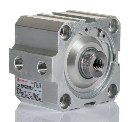 Norgren Pneumatic Compact Cylinder - 50mm Bore, 10mm Stroke, RM/92000/M Series, Double Acting