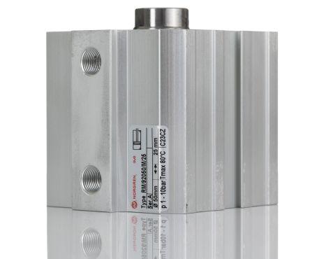 Norgren Pneumatic Compact Cylinder - 50mm Bore, 25mm Stroke, RM/92000/M Series, Double Acting