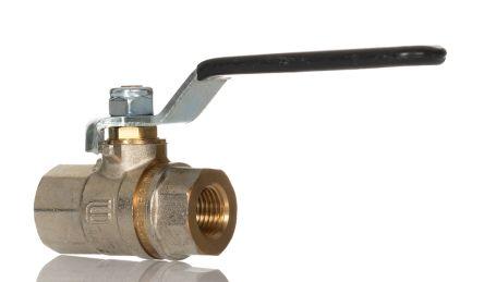 Norgren Nickel Plated Brass Full Bore, 2 Way, Ball Valve, Threaded, Rp 1/4in, -0.4 - 40bar Operating Pressure