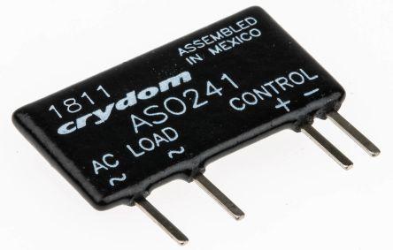 Sensata/Crydom Solid State Relay, 1.5 A rms Load, PCB Mount, 280 V rms Load, 10 V dc Control, ASO241