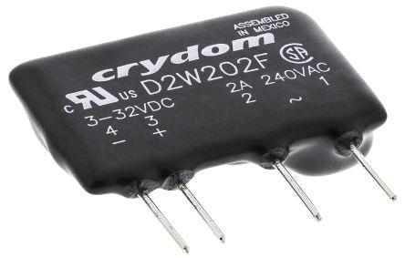 Sensata/Crydom D2W Series Solid State Relay, 2 A Load, PCB Mount, 280 V Load, 32 V dc Control, D2W202F