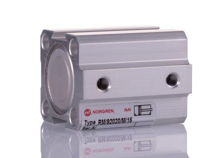 Norgren Pneumatic Cylinder - 20mm Bore, 15mm Stroke, RM/92020/M Series, Double Acting