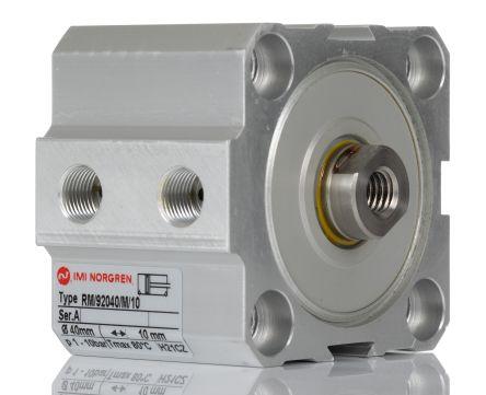 Norgren Pneumatic Cylinder - 92040, 40mm Bore, 10mm Stroke, RM/92040/M Series, Double Acting