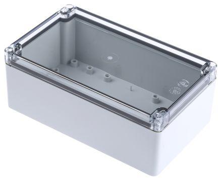 Fibox Grey Polycarbonate Enclosure, IP66, IP67, Silver Lid, 200 x 120 x 75mm